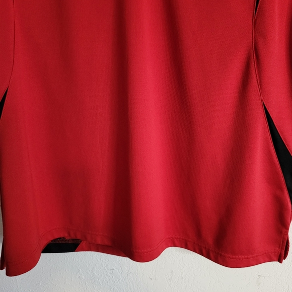 Red W/ Black Stripes Mens PGA Tour Short Sleeve Golf Polo Shirt size XL - Picture 6 of 11